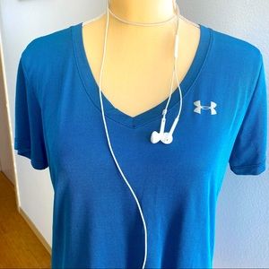 Under Armour Blue Heat Gear Athletic Shirt